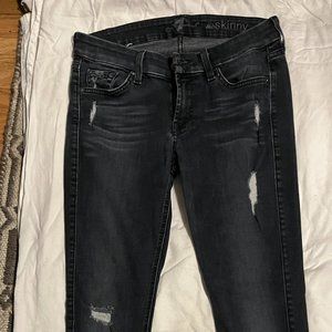 7 for all Mankind dark skinny jeans